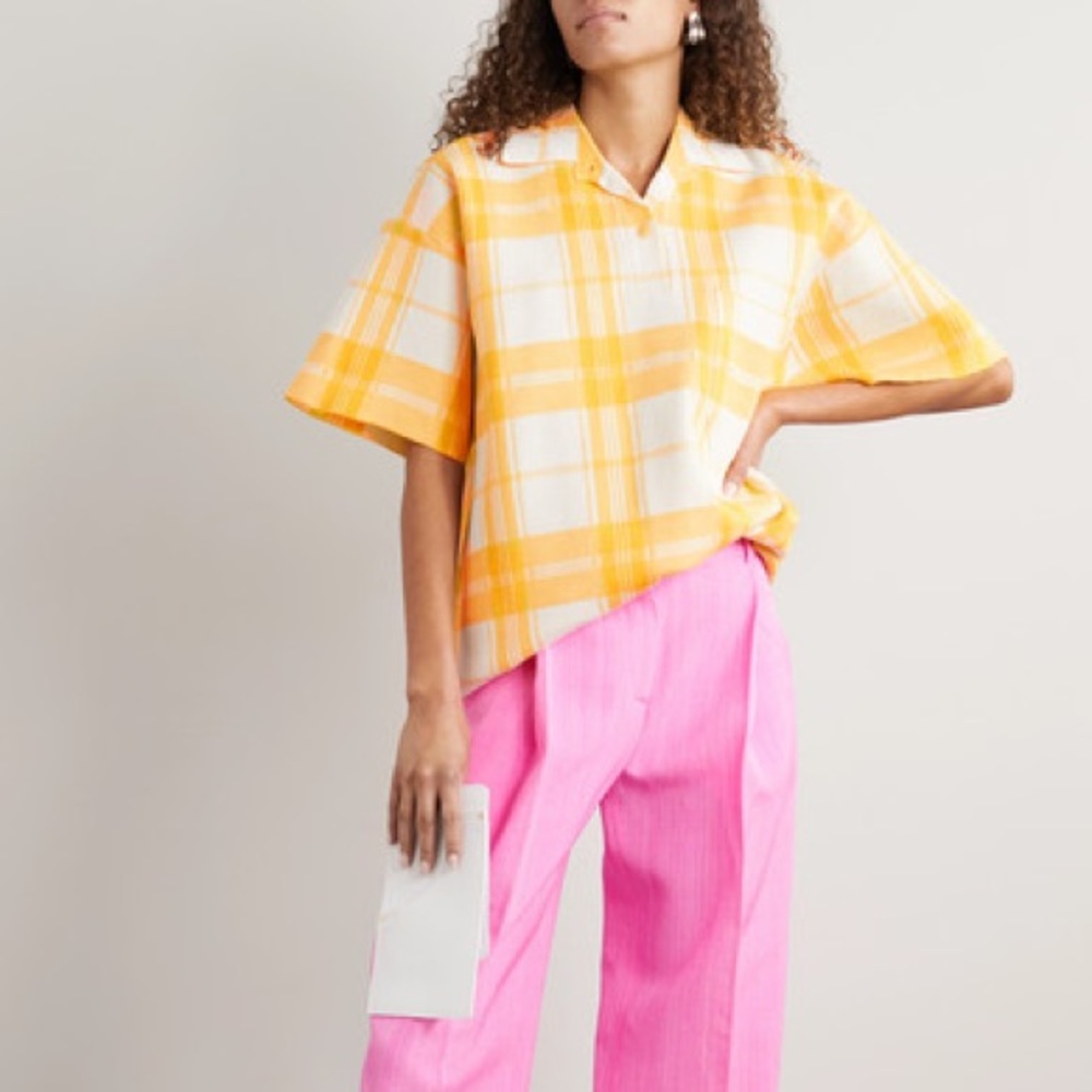 jacquemus le polo torchon checked polo shirt